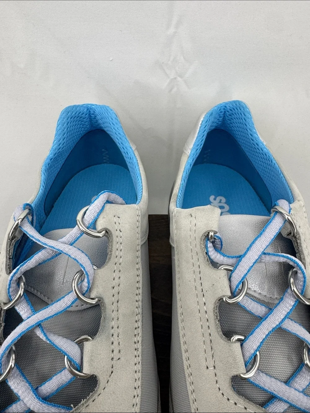 SAS Womens Sporty Walking Shoes in Gray w/ Blue, sz 12 W